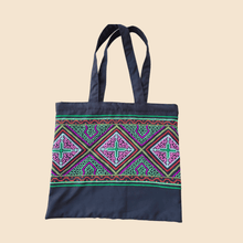 Load image into Gallery viewer, Shipibo Embroidered Sacred Tote Bag - Jungle Dance