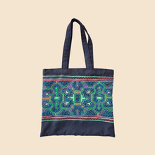Load image into Gallery viewer, Shipibo Embroidered Sacred Tote Bag - Neon Serpent
