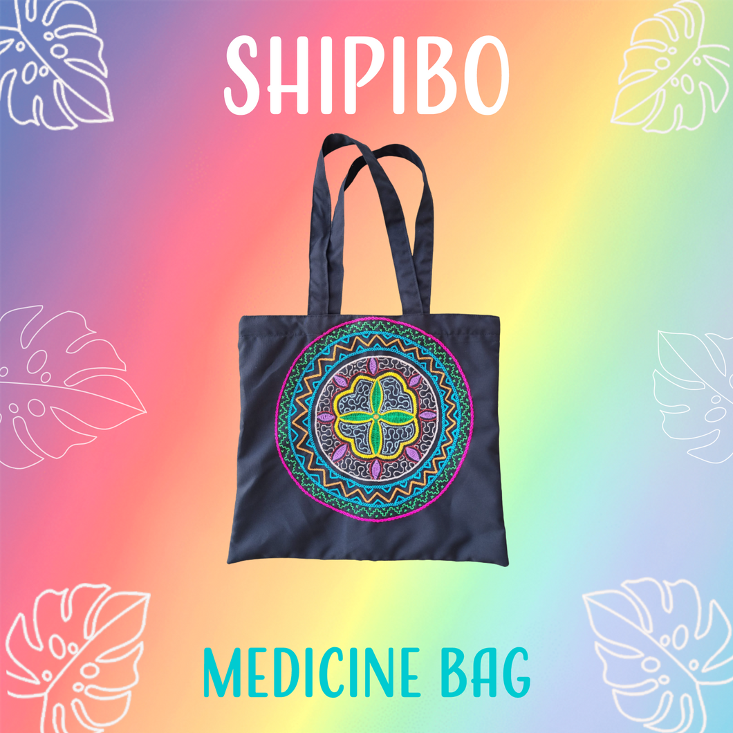 Shipibo Embroidered Sacred Tote Bag - Kene Rao