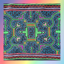 Load image into Gallery viewer, Shipibo Embroidered Sacred Tote Bag - Neon Serpent

