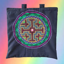 Load image into Gallery viewer, Shipibo Embroidered Sacred Tote Bag - Shaman's Vision