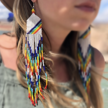 Load image into Gallery viewer, Yawanawa Rainbow Warrior Earrings