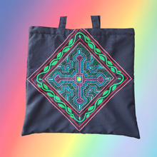 Load image into Gallery viewer, Shipibo Embroidered Sacred Tote Bag - Chacruna Diamond