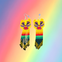 Load image into Gallery viewer, Wixrarika (Huichol) Lion Bird Earrings