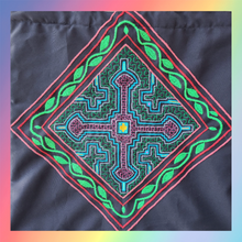Load image into Gallery viewer, Shipibo Embroidered Sacred Tote Bag - Chacruna Diamond