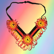 Load image into Gallery viewer, Wixrarika (Huichol) Fire of the Sun Collar Necklace
