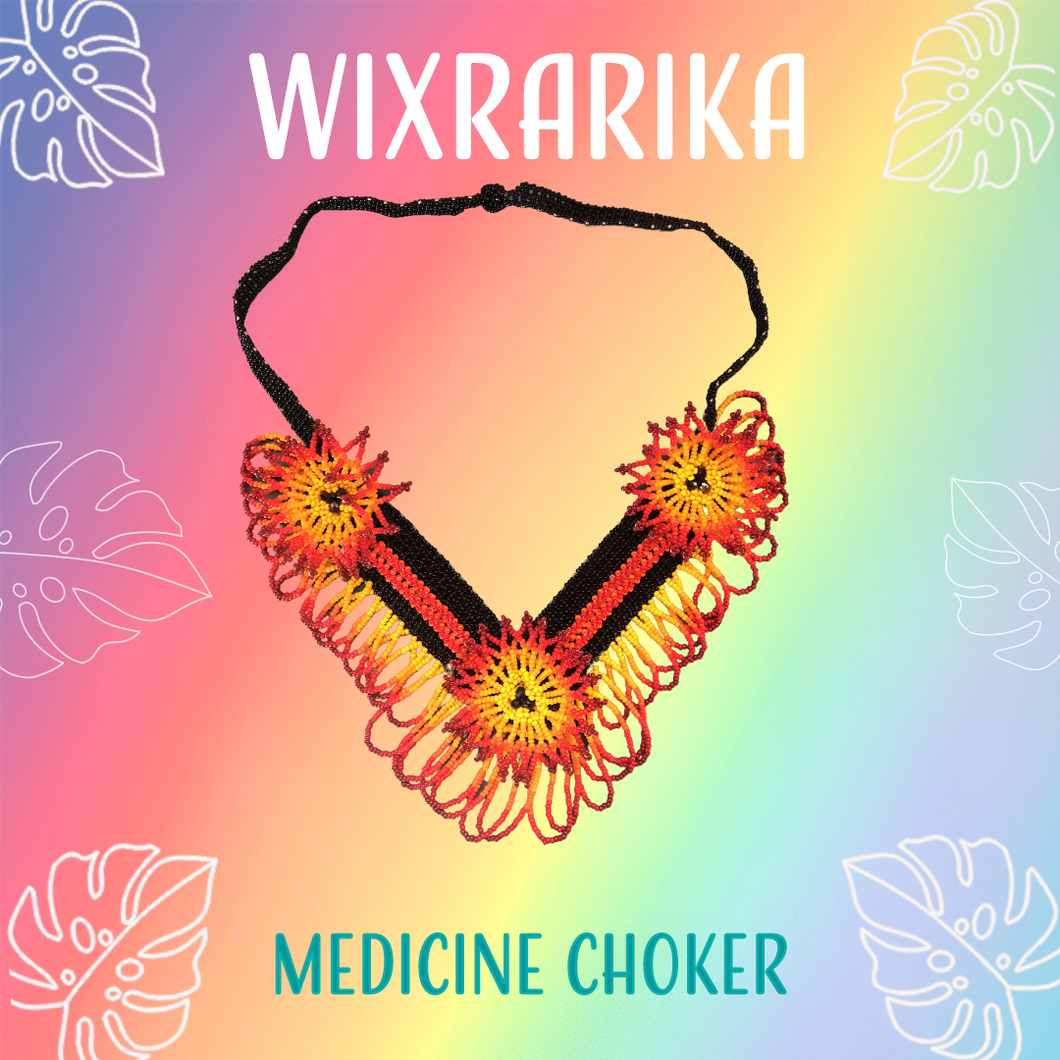 Wixrarika (Huichol) Fire of the Sun Collar Necklace