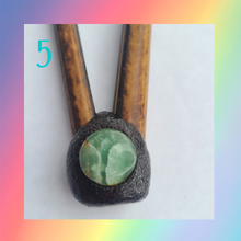 Load image into Gallery viewer, Bamboo Brazilian Kuripe with Green Ocean Stones &amp; Clay
