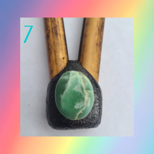 Load image into Gallery viewer, Bamboo Brazilian Kuripe with Green Ocean Stones &amp; Clay
