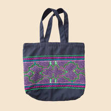 Load image into Gallery viewer, Shipibo Embroidered Sacred Tote Bag - Purple Haze
