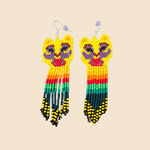 Load image into Gallery viewer, Wixrarika (Huichol) Lion Bird Earrings
