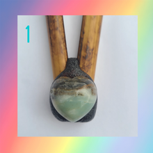 Load image into Gallery viewer, Bamboo Brazilian Kuripe with Green Ocean Stones &amp; Clay
