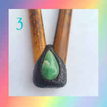 Load image into Gallery viewer, Bamboo Brazilian Kuripe with Green Ocean Stones &amp; Clay
