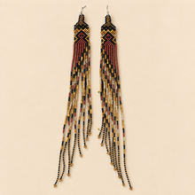 Load image into Gallery viewer, Yawanawa Golden Jiboia Earrings
