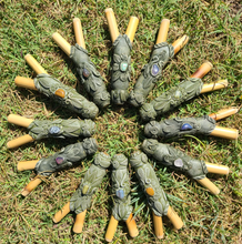 Load image into Gallery viewer, Kuntanawa Gemstone &amp; Amazonian Clay Kuripe &amp; Hapéh Carrier Vials — Rainbow Bridge
