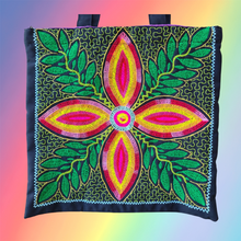 Load image into Gallery viewer, Shipibo Embroidered Sacred Tote Bag - Jungle Vision
