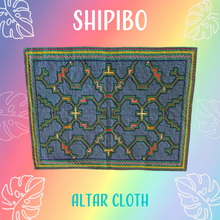 Load image into Gallery viewer, Shipibo Tapestry Altar Cloth Green Kene
