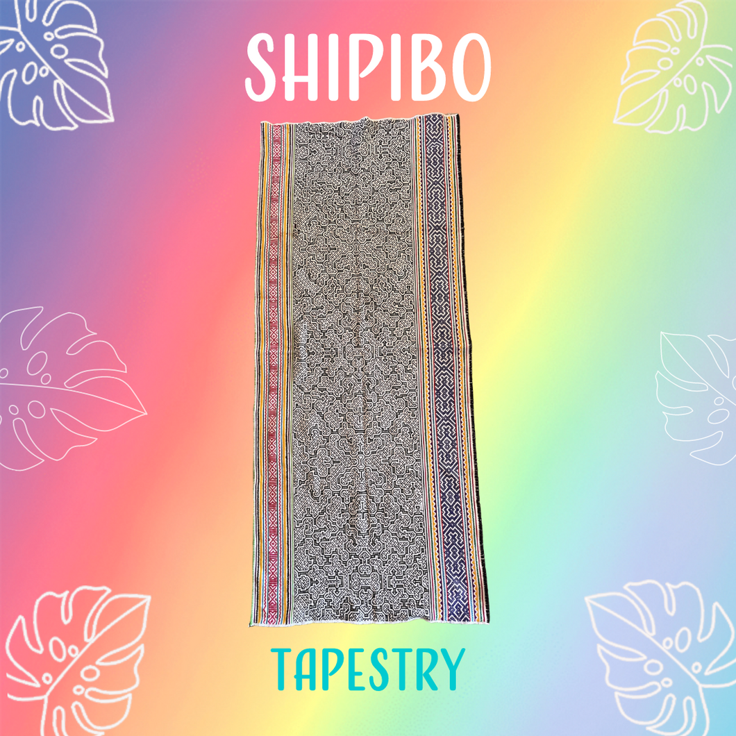Shipibo Tapestry Extra Large Skirt White Lightning