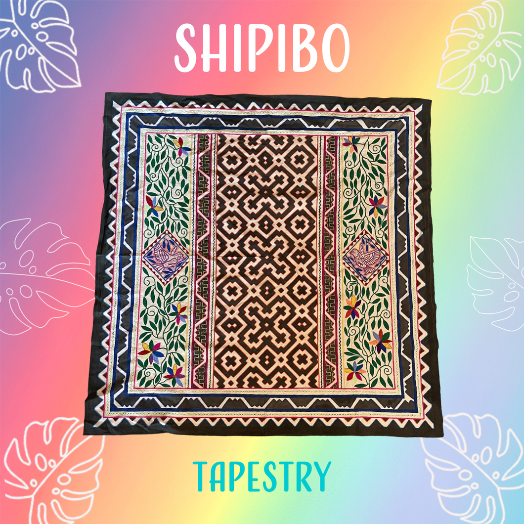 Shipibo Tapestry Extra Large 6 foot Sacred Kene