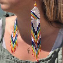 Load image into Gallery viewer, Yawanawa Rainbow Warrior Earrings
