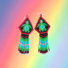 Load image into Gallery viewer, Wixrarika (Huichol) Turtle Island Earrings
