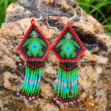 Load image into Gallery viewer, Wixrarika (Huichol) Turtle Island Earrings
