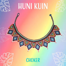 Load image into Gallery viewer, Huni Kuin Choker Necklace Rainbow
