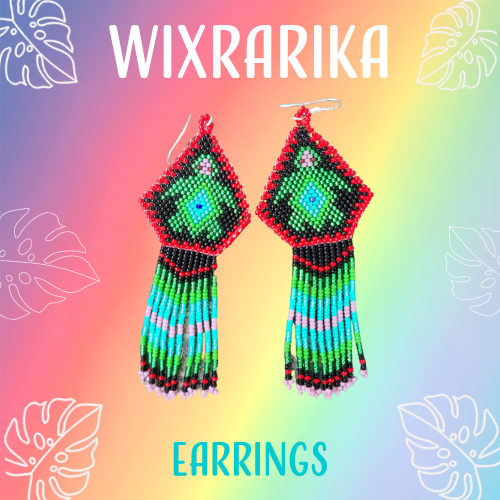 Wixrarika (Huichol) Turtle Island Earrings
