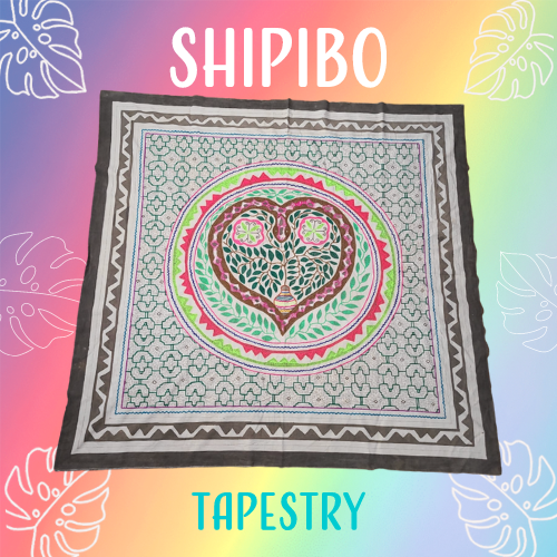 Shipibo Tapestry Extra Large 6 foot Divine Love Serpent