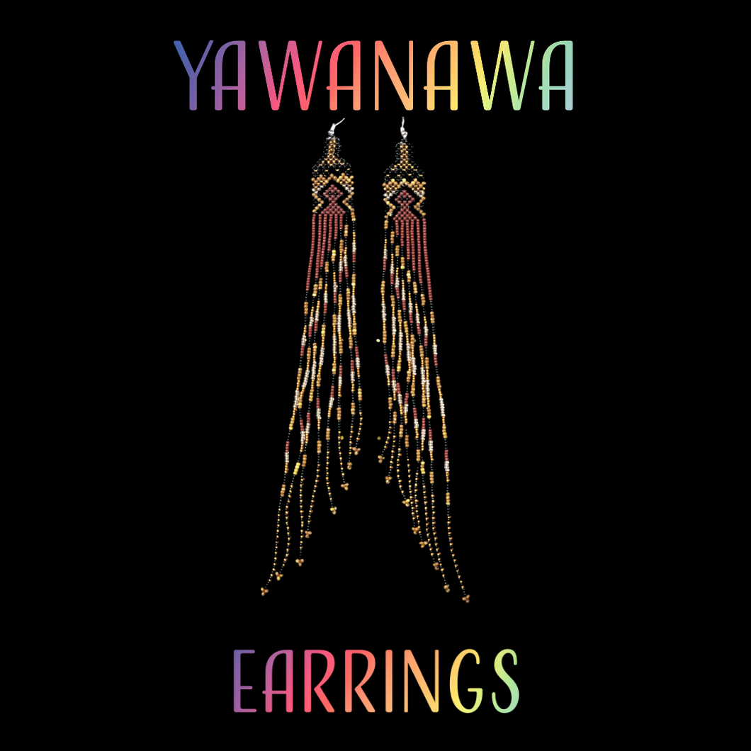 Yawanawa Golden Jiboia Earrings